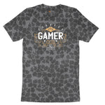 Forever Gamer - Mens & Ladies T-Shirt Ladies Short Sleeve Tee - Black Leopard