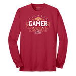 Forever Gamer - Mens & Ladies T-Shirt Long Sleeve Tee - Red
