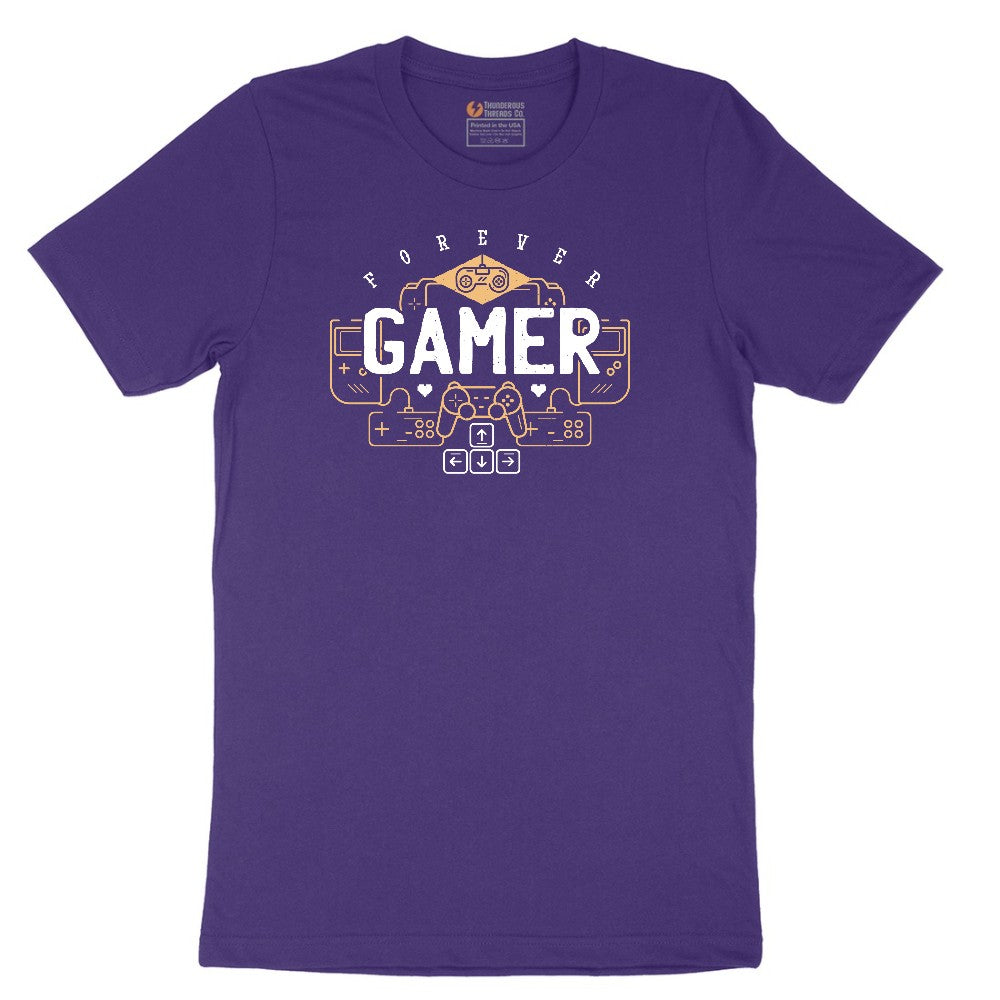Forever Gamer - Mens & Ladies T-Shirt Short Sleeve Tee - Team Purple