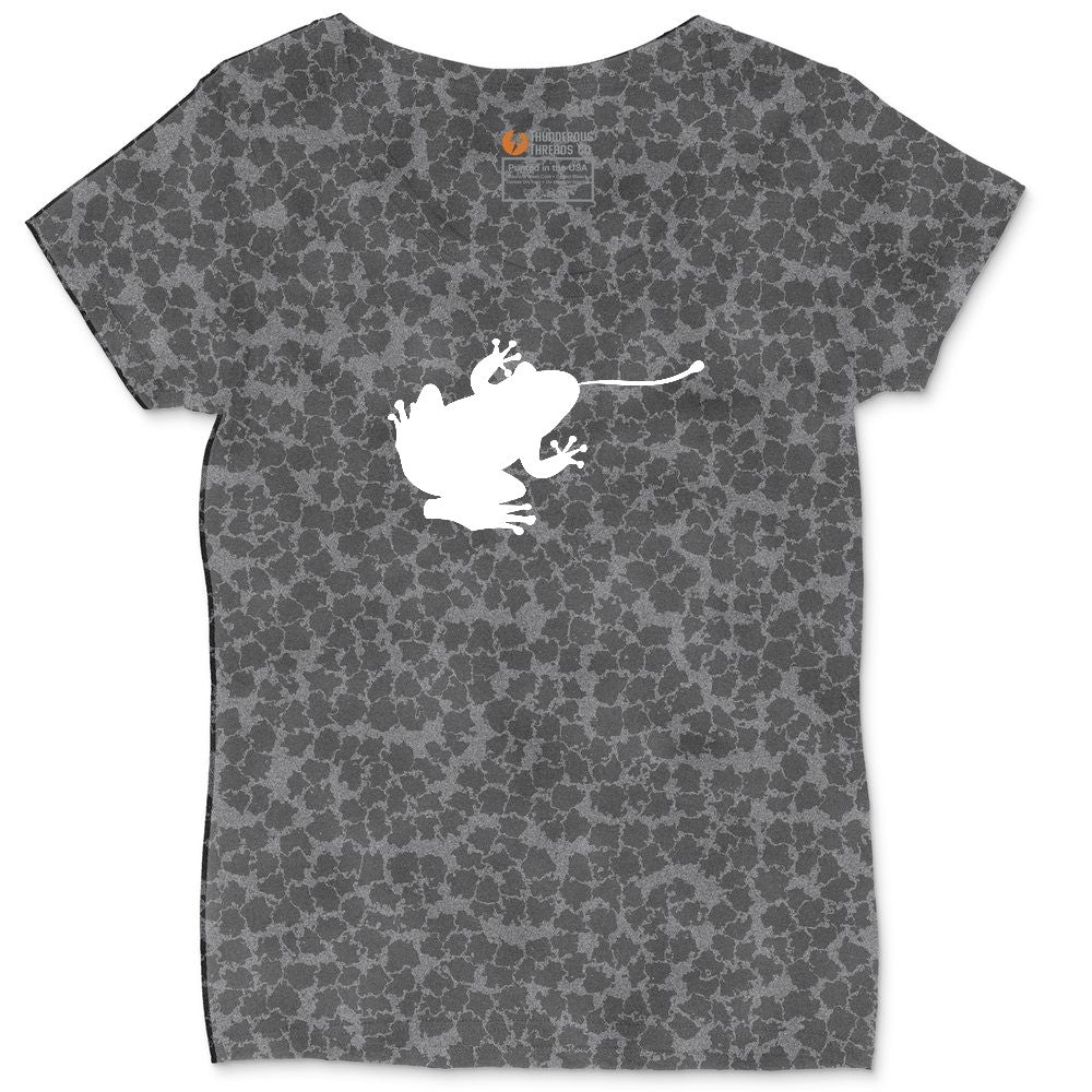 Frog Ladies Curvy Tee - Black Leopard