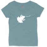 Frog Ladies Curvy Tee - Surf Blackout