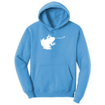Frog Ladies Hoodie - Aquatic Blue