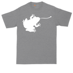 Frog graphic tall t-shirt for men in Athletic Heather