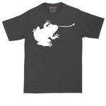 Frog graphic tall t-shirt for men in Dark Heather Grey