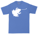 Frog graphic tall t-shirt for men in Heather Royal