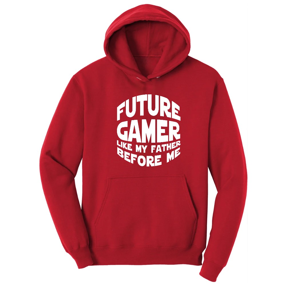 Future Gamer Like My Father Before Me - Mens & Ladies T-Shirt Hoodie - Red