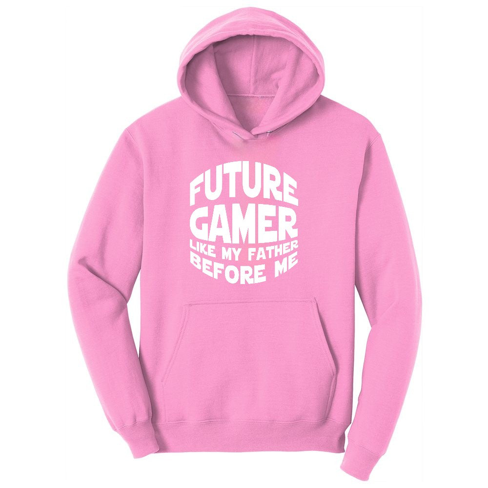 Future Gamer Like My Father Before Me - Mens & Ladies T-Shirt Youth Hoodie - Candy Pink
