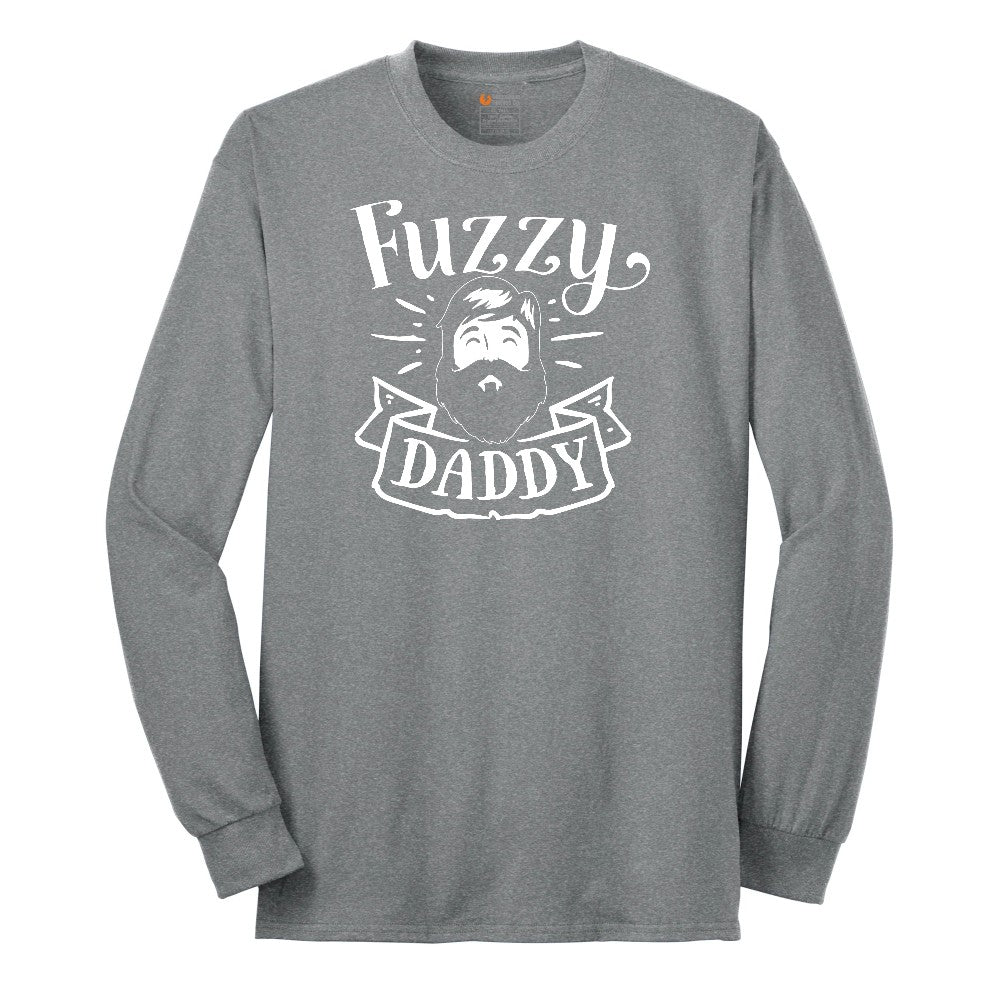 Fuzzy Daddy Long Sleeve Tee - Athletic Grey