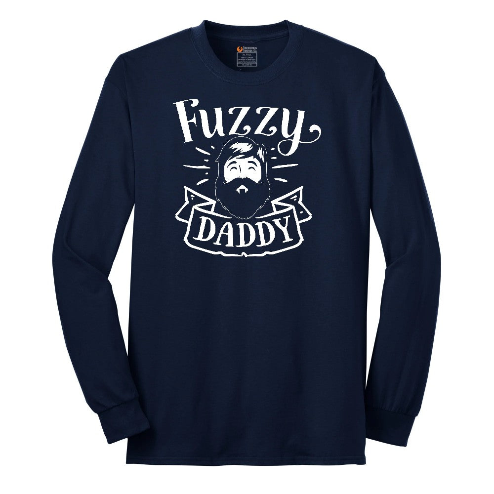 Fuzzy Daddy Long Sleeve Tee - Navy