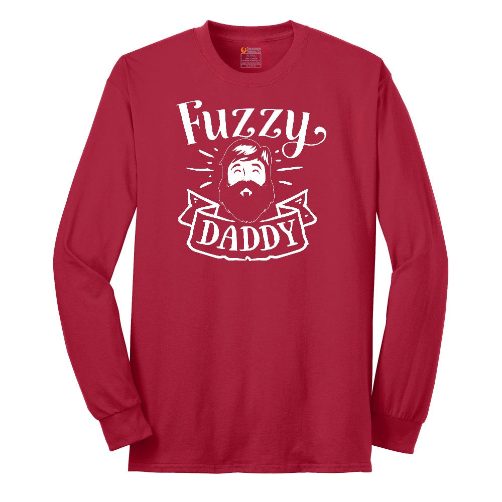 Fuzzy Daddy Long Sleeve Tee - Red