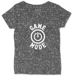 Game Mode - Mens & Ladies T-Shirt Ladies Curvy Tee - Black Leopard