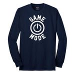 Game Mode - Mens & Ladies T-Shirt Long Sleeve Tee - Navy