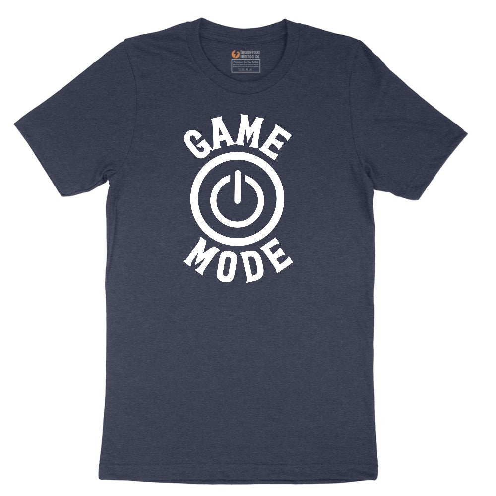 Game Mode - Mens & Ladies T-Shirt Short Sleeve Tee - Heather Navy