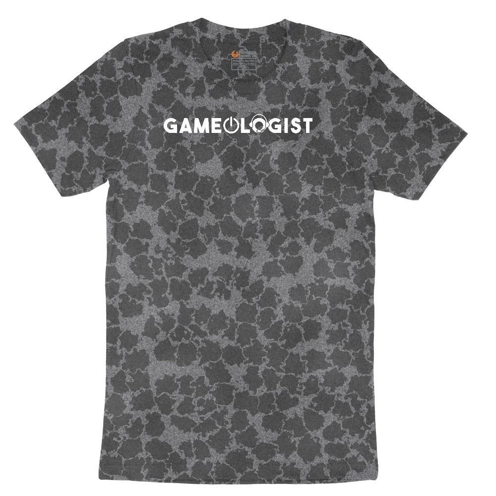 Gameologist - Mens & Ladies T-Shirt Ladies Short Sleeve Tee - Black Leopard
