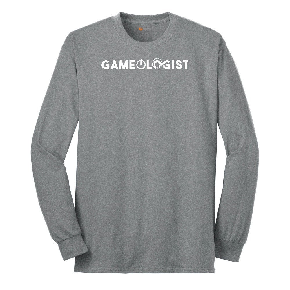 Gameologist - Mens & Ladies T-Shirt Long Sleeve Tee - Athletic Grey