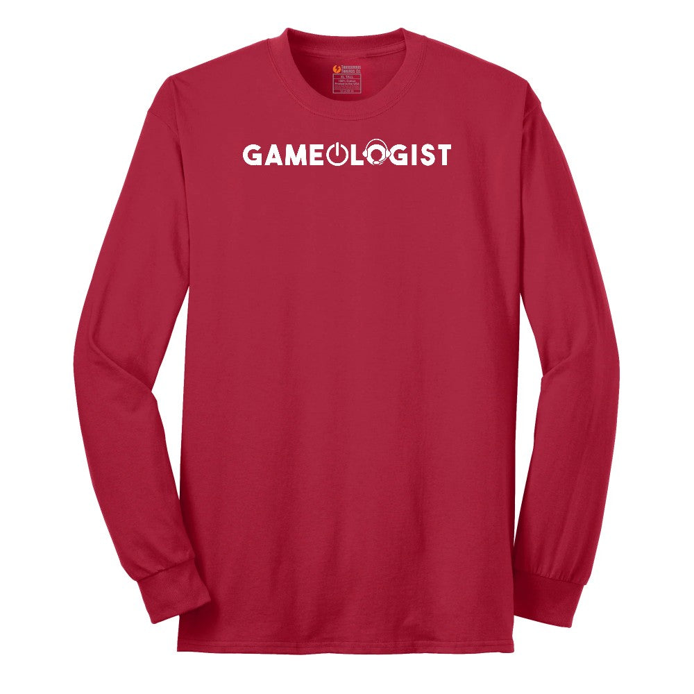 Gameologist - Mens & Ladies T-Shirt Long Sleeve Tee - Red