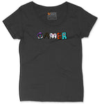 Gamer Art Version - Mens & Ladies T-Shirt Ladies Curvy Tee - Black