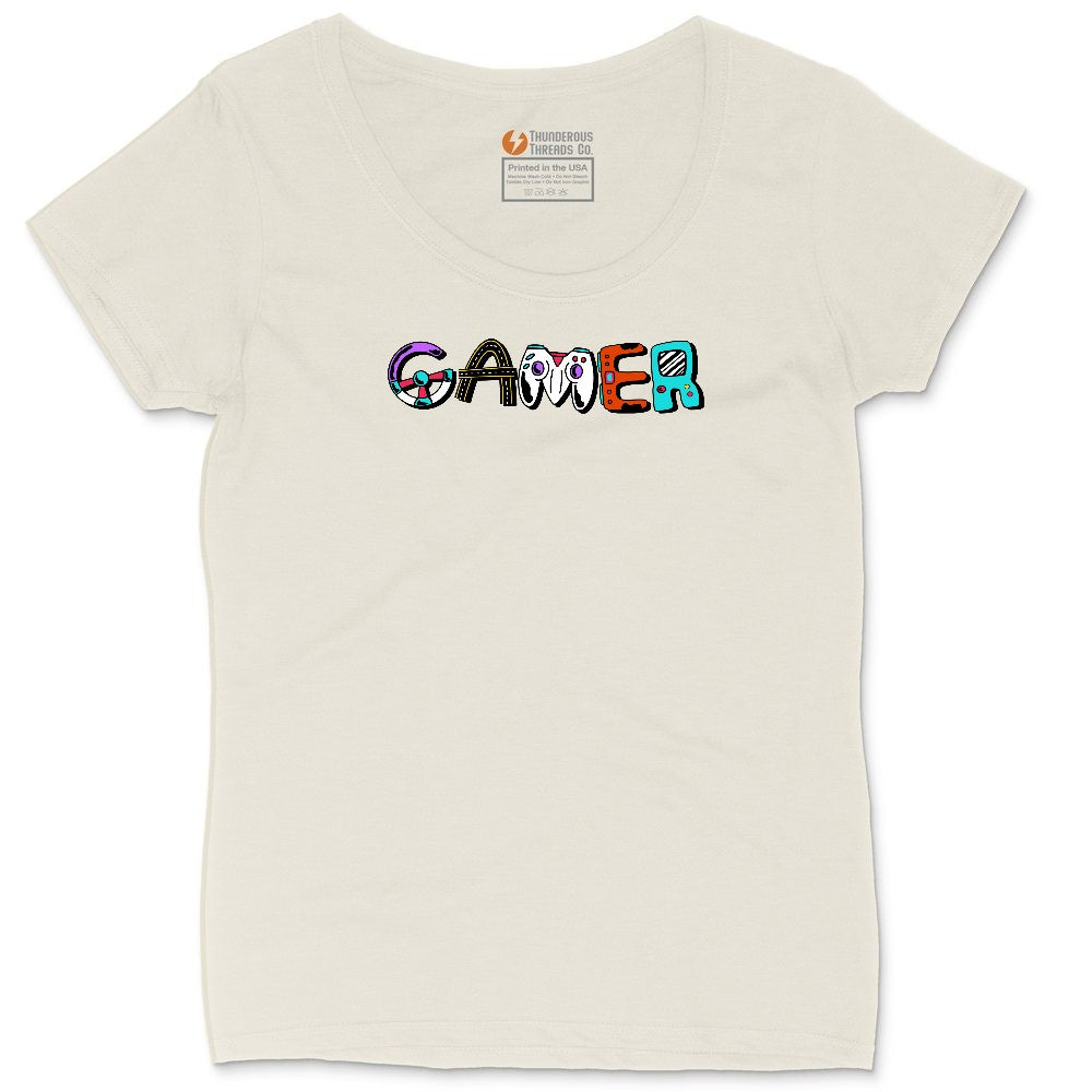 Gamer Art Version - Mens & Ladies T-Shirt Ladies Curvy Tee - Natural Heather