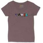 Gamer Art Version - Mens & Ladies T-Shirt Ladies Curvy Tee - Sangria Blackout