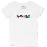 Gamer Art Version - Mens & Ladies T-Shirt Ladies Curvy Tee - White