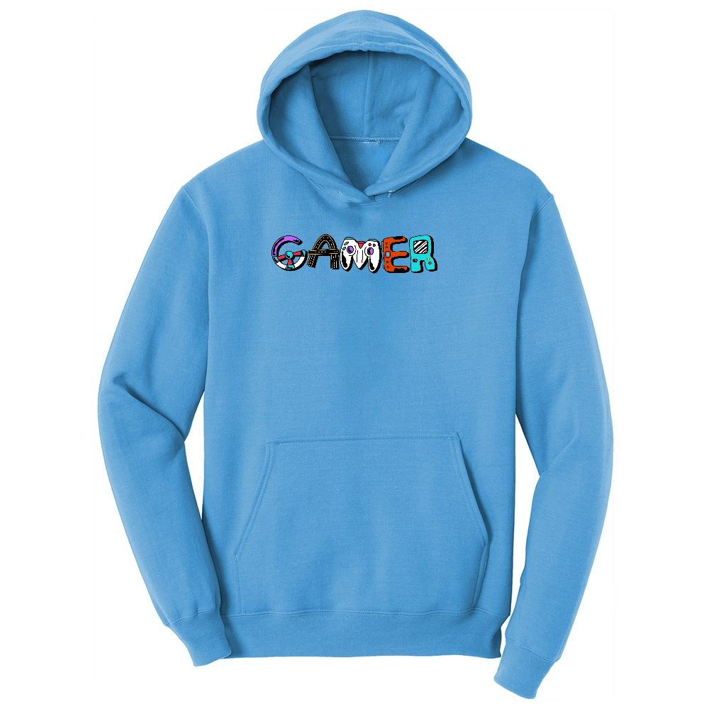 Gamer Art Version - Mens & Ladies T-Shirt Ladies Hoodie - Aquatic Blue