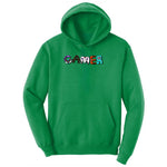 Gamer Art Version - Mens & Ladies T-Shirt Ladies Hoodie - Kelly Green