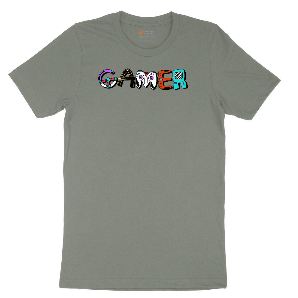 Gamer Art Version - Mens & Ladies T-Shirt Ladies Short Sleeve Tee - Bamboo Blackout