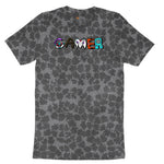Gamer Art Version - Mens & Ladies T-Shirt Ladies Short Sleeve Tee - Black Leopard