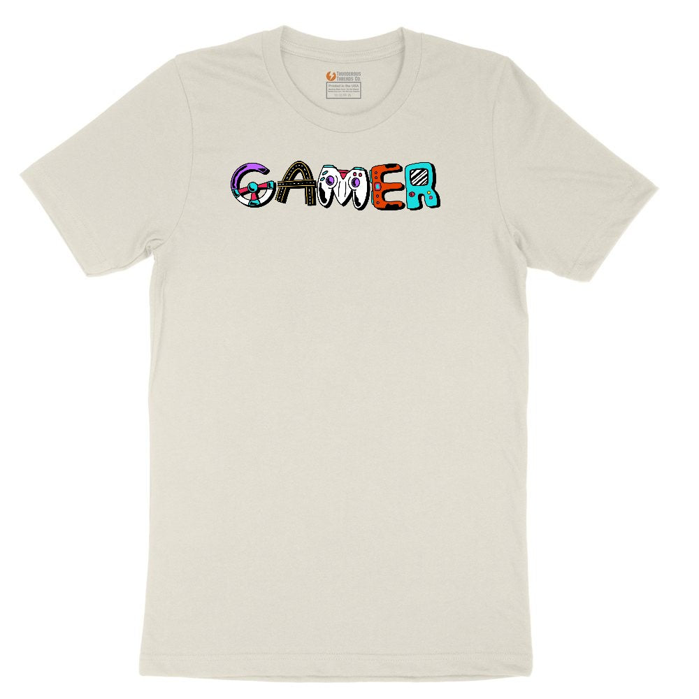 Gamer Art Version - Mens & Ladies T-Shirt Ladies Short Sleeve Tee - Natural Heather