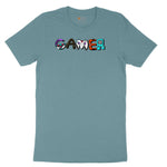 Gamer Art Version - Mens & Ladies T-Shirt Ladies Short Sleeve Tee - Surf Blackout