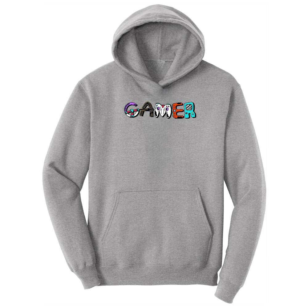 Gamer Art Version - Mens & Ladies T-Shirt Hoodie - Athletic Heather