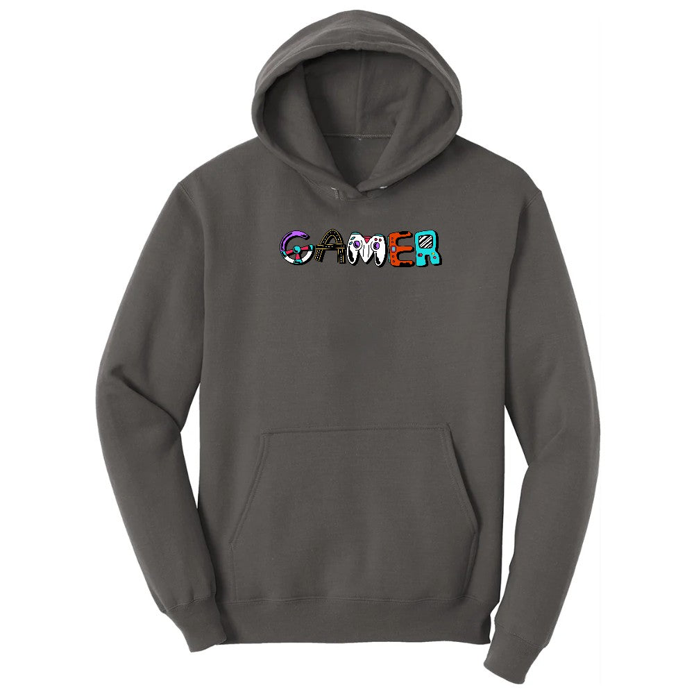 Gamer Art Version - Mens & Ladies T-Shirt Hoodie - Charcoal
