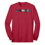 Gamer Art Version - Mens & Ladies T-Shirt Long Sleeve Tee - Red