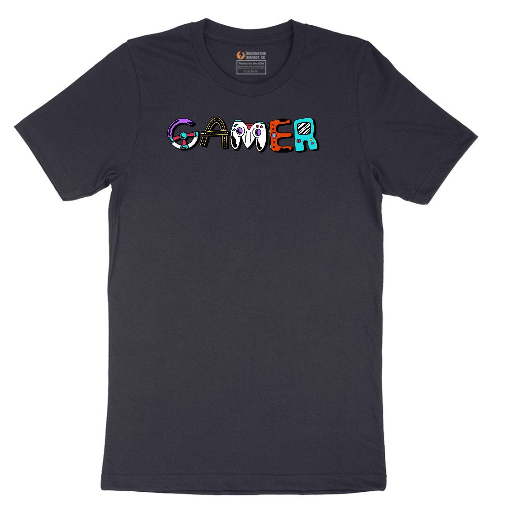 Gamer Art Version - Mens & Ladies T-Shirt Short Sleeve Tee - Deep Navy