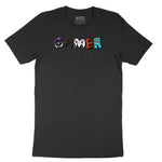 Gamer Art Version - Mens & Ladies T-Shirt Short Sleeve Tee - Jet Black