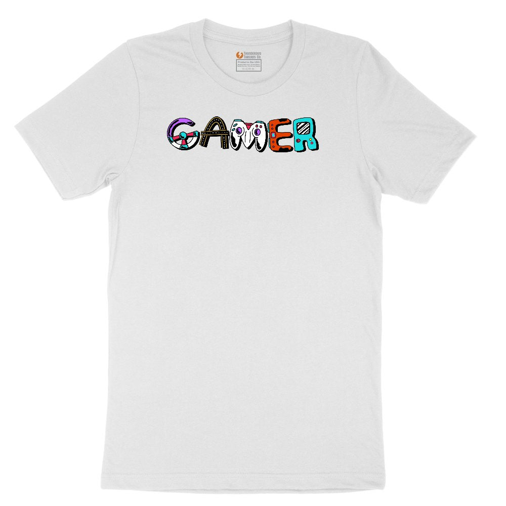 Gamer Art Version - Mens & Ladies T-Shirt Toddler Short Sleeve Tee - White