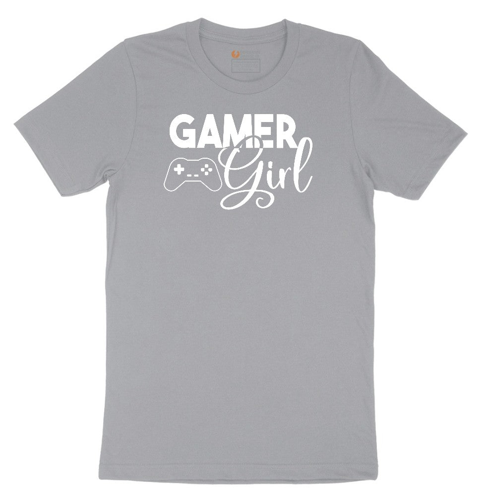 Gamer Girl - Ladies T-Shirt Short Sleeve Tee - Athletic Heather Grey
