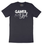 Gamer Girl - Ladies T-Shirt Short Sleeve Tee - Deep Navy