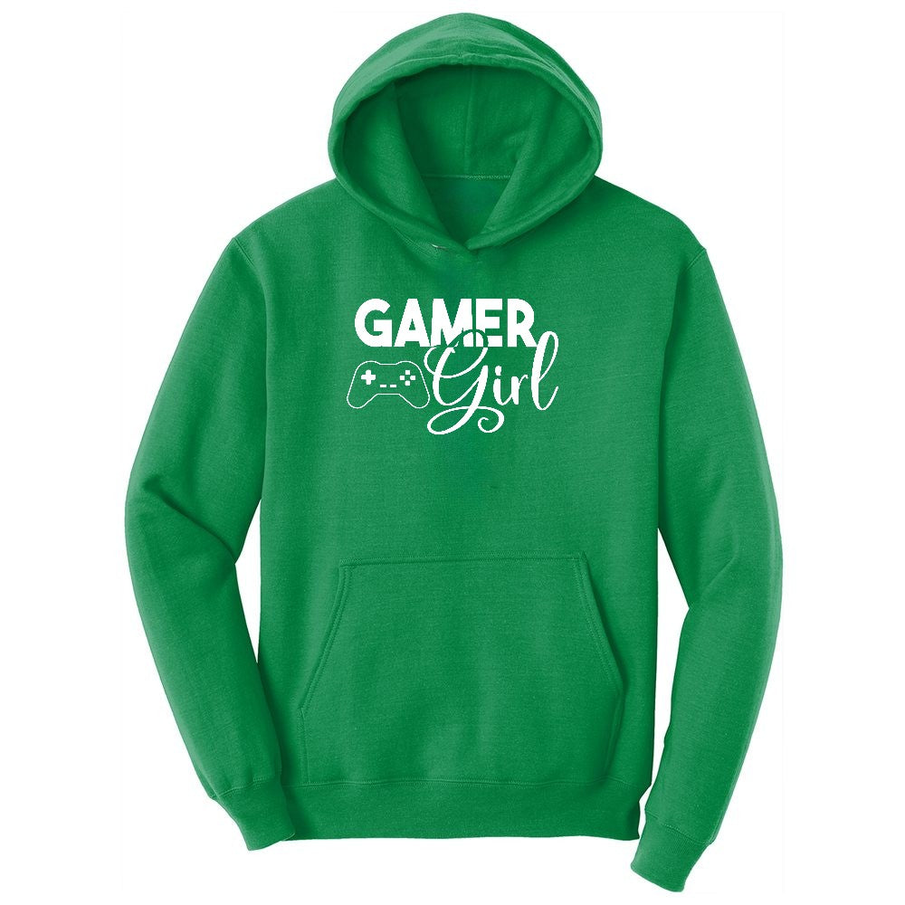 Gamer Girl - Ladies T-Shirt Youth Hoodie - Kelly Green