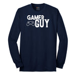 Gamer Guy - Mens T-Shirt Long Sleeve Tee - Navy