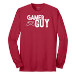 Gamer Guy - Mens T-Shirt Long Sleeve Tee - Red