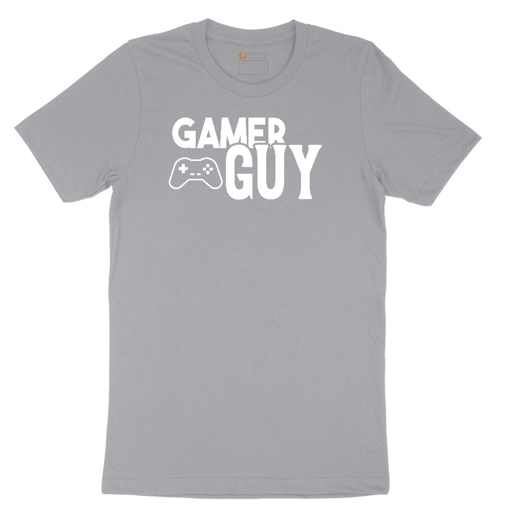 Gamer Guy - Mens T-Shirt Short Sleeve Tee - Athletic Heather Grey