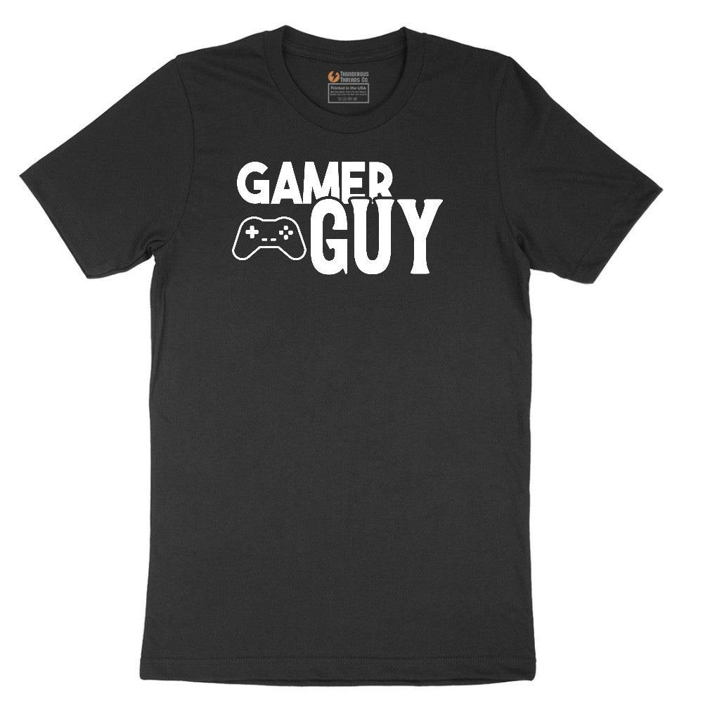 Gamer Guy - Mens T-Shirt Short Sleeve Tee - Jet Black