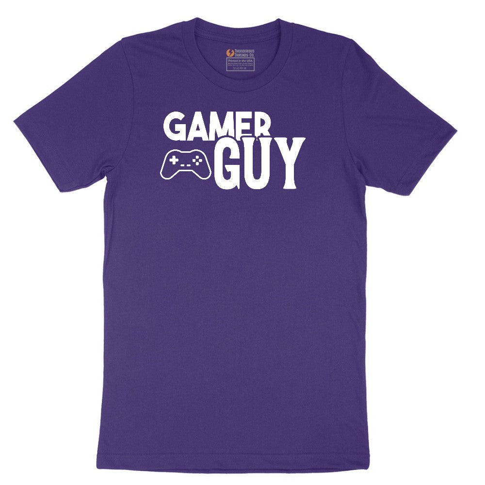 Gamer Guy - Mens T-Shirt Short Sleeve Tee - Team Purple