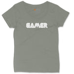 Gamer Sega Version - Mens & Ladies T-Shirt Ladies Curvy Tee - Bamboo Blackout