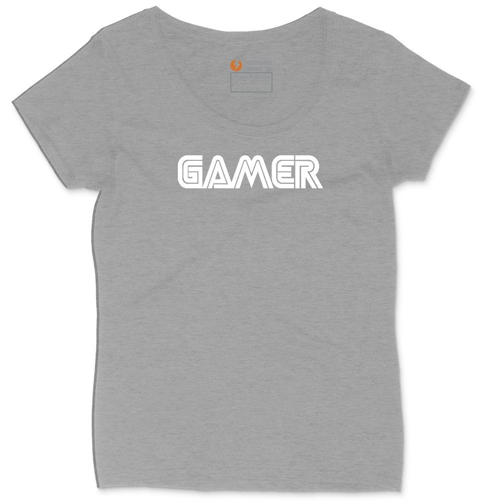 Gamer Sega Version - Mens & Ladies T-Shirt Ladies Curvy Tee - Granite Heather