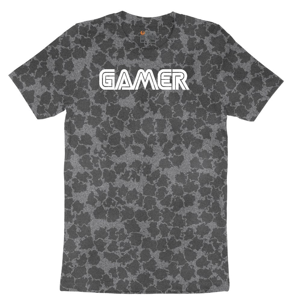 Gamer Sega Version - Mens & Ladies T-Shirt Ladies Short Sleeve Tee - Black Leopard