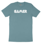 Gamer Sega Version - Mens & Ladies T-Shirt Ladies Short Sleeve Tee - Surf Blackout