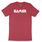Gamer Sega Version - Mens & Ladies T-Shirt Ladies Short Sleeve Tee - Vintage Red