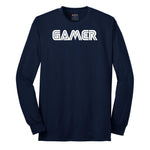 Gamer Sega Version - Mens & Ladies T-Shirt Long Sleeve Tee - Navy